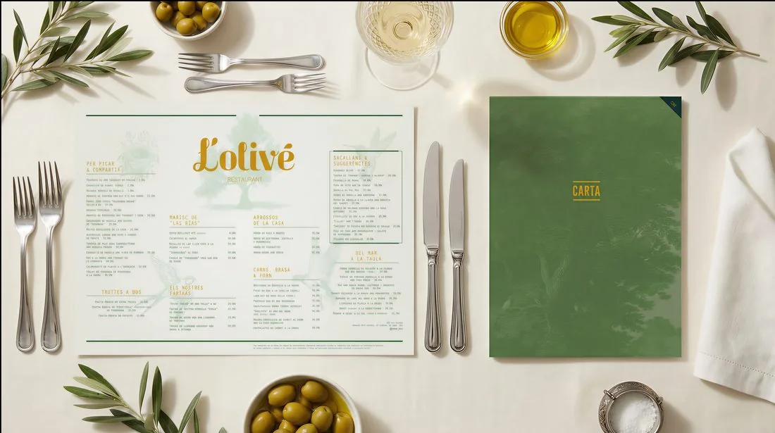 Disseny de carta de restaurant — Blackstone Creative