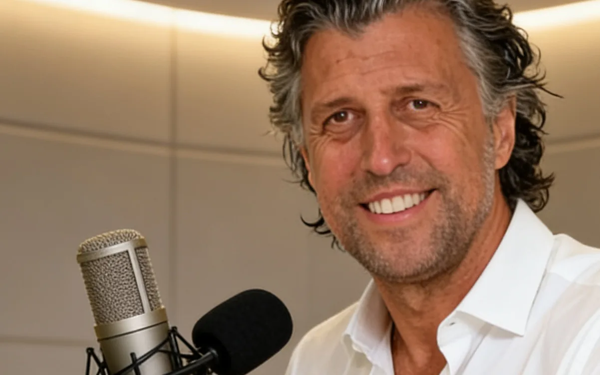 Toni Coll, fundador de Blackstone, en el estudio de podcast